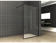 Wiesbaden Square inloopdouche 800 x 2000 x 10 mm nano helder glas/mat zwart 20.3310