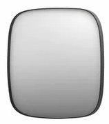 INK SP29 spiegel - 80x4x80cm contour in stalen kader - geborsteld metal black 8409625