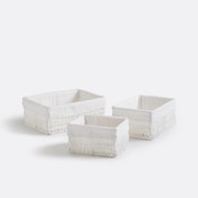 Set van 3 rechthoekige papieren manden, Papeli