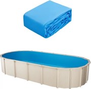 VEVOR Ovale zwembadfolie, 730x375x147 cm, binnenfolie, vervangende folie, binnenafdekking, zwembadfolie, vinylfolie in standaarddikte, slijtvast, voor bovengrondse zwembaden met 132 cm hoge wanden, effen kleur