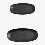 Set Van 2 Belvere Dienbladen Zwart - Sklum