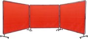 VEVOR Lasscherm met frame, 6' x 8' 3-delige lasschermen, vlamvertragend vinyl lasscherm op 12 zwenkwielen (6 vergrendelbaar), verplaatsbaar en professioneel voor werkplaats, Ro