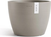 Ecopots bloempot Stockholm 31 - Rond - Taupe - Diameter 31 x H23,5 cm