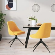 vidaXL Eetkamerstoelen 2 st fluweel geel