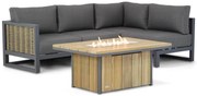Hoek loungeset 4 personen Aluminium/wicker Grijs  Santika Furniture Santika