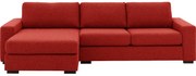 Goossens Hoekbank Lucca Met Chaise Longue rood, stof, 2,5-zits, stijlvol landelijk met chaise longue links