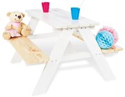 Pinolino Kinderpicknicktafel met bank Nicki für 4 hout wit