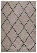 vidaXL Vloerkleed shaggy hoogpolig 160x230 cm beige en antracietkleur