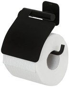 Tiger Colar Toiletrolhouder - met klep - zelfklevend - zwart 1314130746