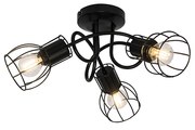 Moderne plafondSpot / Opbouwspot / Plafondspot zwart 40 cm rond 3-lichts - Botu Modern E14 Binnenverlichting Lamp