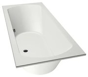 Xenz Lagoon Duobad - 180x80x53 - afvoer Midden - acryl - wit mat 6928-03