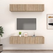 vidaXL Tv-meubelen 4 st 80x30x30 cm bewerkt hout sonoma eikenkleurig