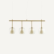 Lijn hanglamp met 4 bollen Mistinguett