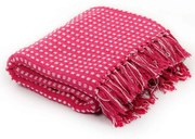 vidaXL Plaid vierkanten 220x250 cm katoen roze