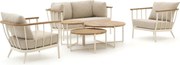 + 10% kassakorting | Stoel-bank loungeset Apple Bee | 4 personen | Loungeset Grijs | Aluminium | Kees Smit Tuinmeubelen