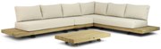 Hoek loungeset 6 personen Aluminium/Teak Old teak greywash  Santika Furniture Santika