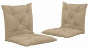 vidaXL Schommelstoelkussens 2 st 50 cm stof beige