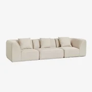 Cardea Gestoffeerde 3-delige Modulaire Bank Crèmebeige Boucléstof - Sklum