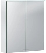 Geberit Option spiegelkast met verlichting - 60x67.7cm - 2 deuren - dubbel spiegelend - wit 500.273.00.1