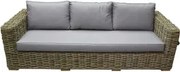 Serva 3-zitsbank naturel rotan southend