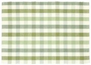 Placemat geribbeld, GOTS bio-katoen, groen, geruit, 35 x 50 cm