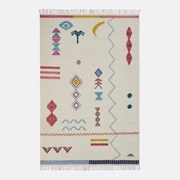 Plat geweven vloerkleed in wol, Imani