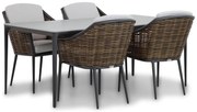 Tuinset 4 personen 180 cm Wicker Grijs Coco Olivine/Gianna