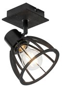 Industriële wandlamp zwart draai- en kantelbaar - Fotu