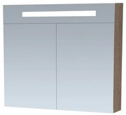 Sanituba Spiegelkast Double Face 80cm Donker eiken