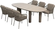 4 Seasons Capalbio tuinset 7-delig terre - Denia tuintafel 240x105 cm