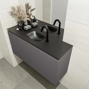 Mondiaz Olan 100cm toiletmeubel dark grey met wastafel urban midden 1 kraangat