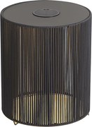 Moderne buiten tafellamp donker grijs incl. LED oplaadbaar en solar IP54 - Rope