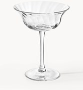 Mondgeblazen champagneglazen Swirl, 4 stuks