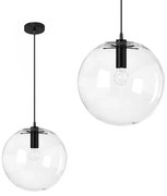 Hangende glazen plafondlamp Lassi Zwart 25 cm APP307-1CP