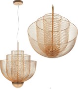 Hangende opengewerkte plafondlamp rosé goud APP888-CP