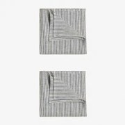 Set Van 2 Karepa Linnen En Katoenen Servetten Blauwe Mist - Sklum
