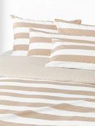 Gestreept katoenen omkeerbaar dekbedovertrek Lorena