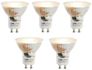 Set van 5 GU10 3-staps dimbaar in Kelvin LED lamp 3W 180 lm 2000K-2700K