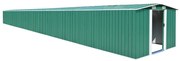 vidaXL Tuinschuur 257x990x181 cm gegalvaniseerd staal groen