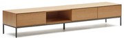 Kave Home Vedrana Design Tv-meubel Laag Eiken - 195x40x35cm.