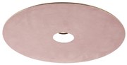 Stoffen Velours platte lampenkap roze met goud 45 cm rond