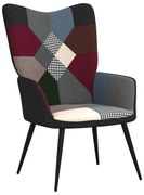 vidaXL Relaxstoel patchwork stof