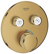 Grohe SmartControl Inbouwthermostaat - 3 knoppen - rond - brushed cool sunrise 29119gn0