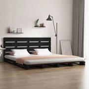 vidaXL Bedframe massief grenenhout zwart 150x200 cm 5FT King Size