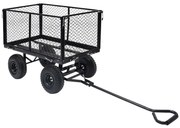 vidaXL Tuinwagen 350 kg zwart