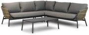 Hoek loungeset 4 personen Aluminium/wicker Taupe  Coco Nathan/Rimini