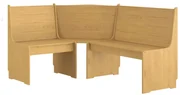 vidaXL Hoekbank 151 cm massief grenenhout honingbruin