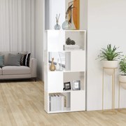 vidaXL Boekenkast/kamerscherm 60x24x124,5 cm hoogglans wit