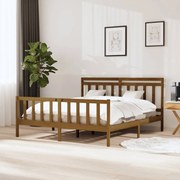 vidaXL Bedframe massief hout honingbruin 160x200 cm