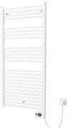 Plieger Elba Electrical Elektrische Designradiator - 126.2x50cm - met thermostaat - 500w - wit 1550011